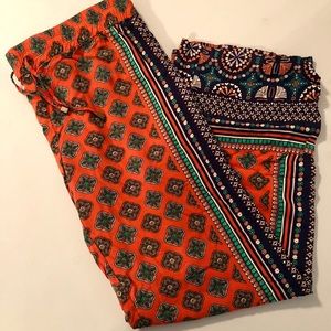 Lucy and Laurel Colorful Pattern Pants